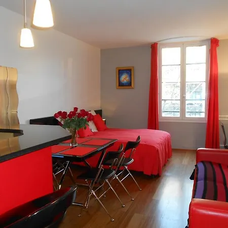 Saint Martin Red Curtains Apartment